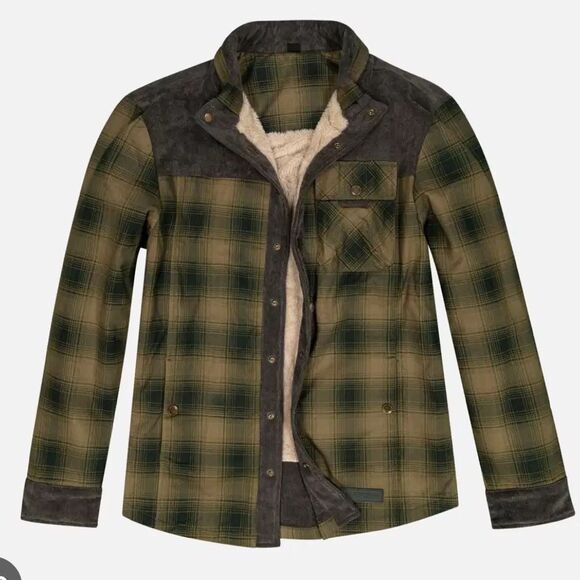 BaerSkin Lumberjack Flannel Plaid Jacket Green Small NWT in‎ packaging - Picture 1 of 3